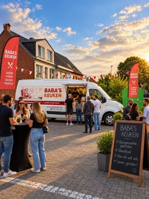 Baba's keuken, pastafoodtruck, te huur via Feestkarhuren.nl
