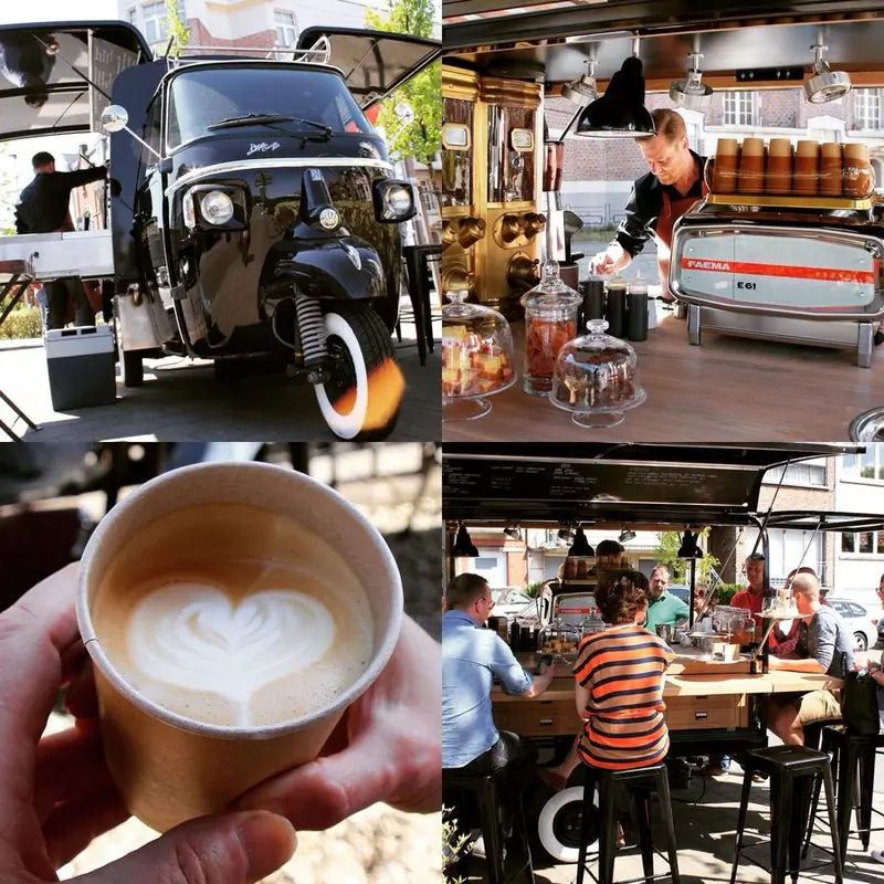 Bar-Barista, koffiebar op wielen uit Antwerpen, te huur via Feestkarhuren.nl