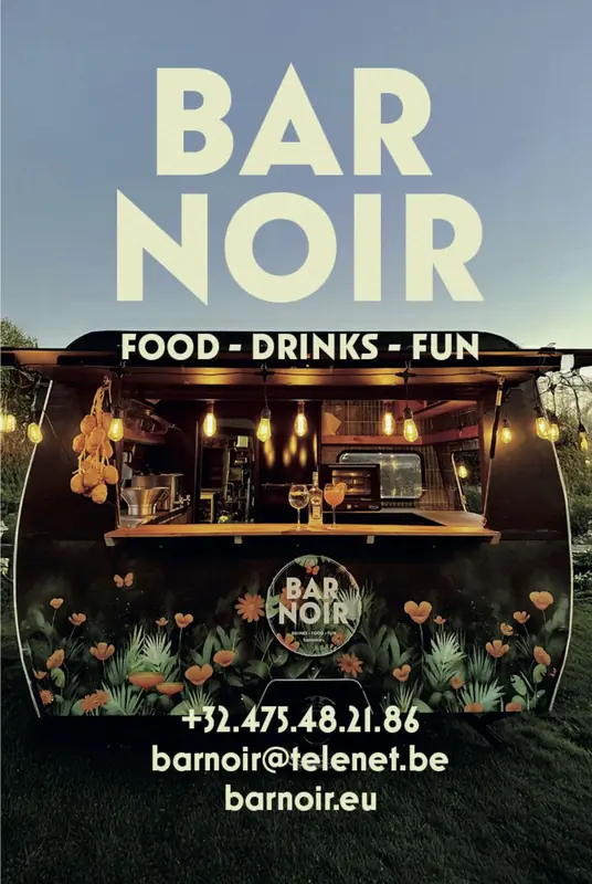 Bar Noir Food & Cocktailtruck, mobiele cocktailbar, te huur via Feestkarhuren.nl