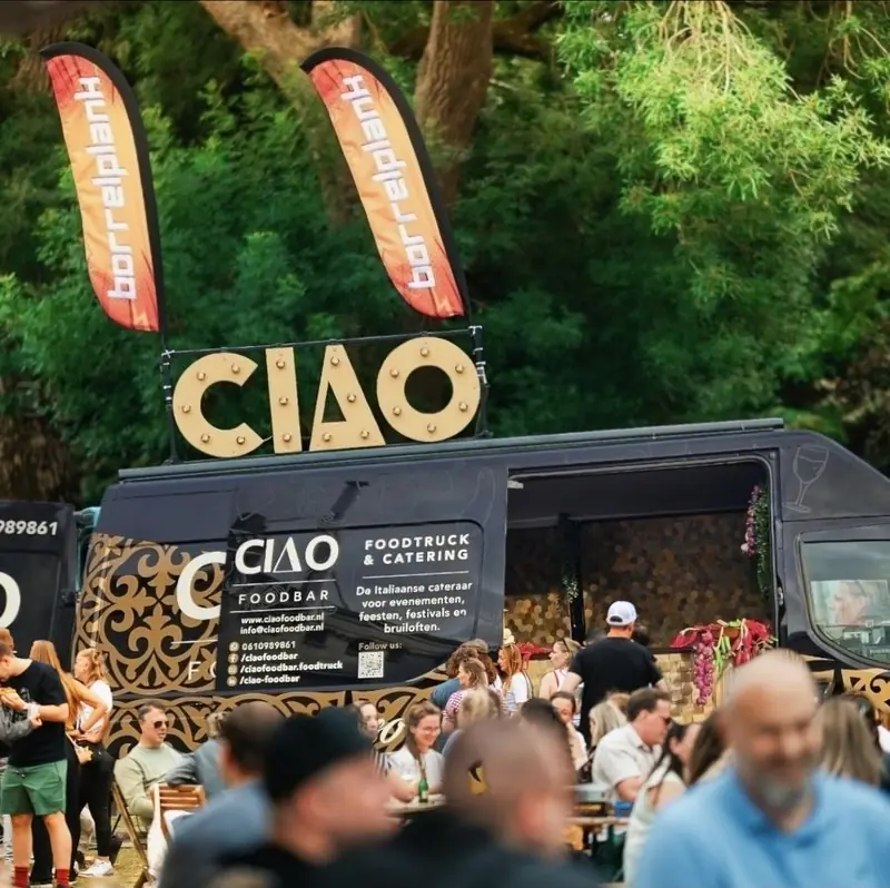 CIAO foodbar, pizzatruck, te huur via Feestkarhuren.nl