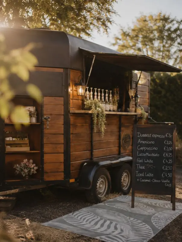 Cup of calm, koffiebar op wielen, te huur via Feestkarhuren.nl