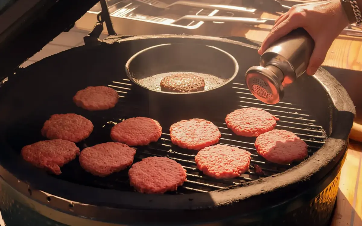 Burgers op de grill van De Burgerbus