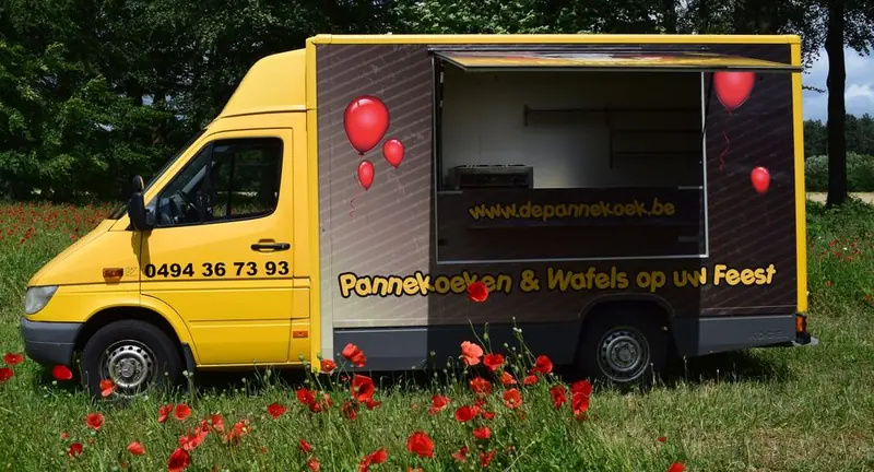 De Pannekoek, foodtruck voor desserten uit Antwerpen, te huur via Feestkarhuren.nl