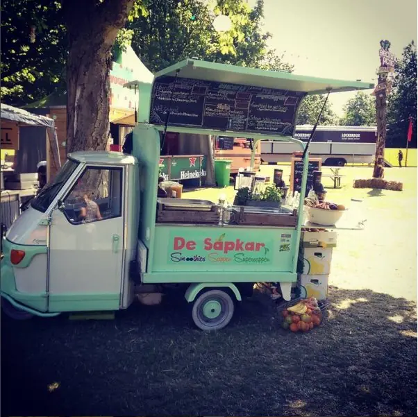 De Sapkar, smoothiebar op wielen, te huur via Feestkarhuren.nl