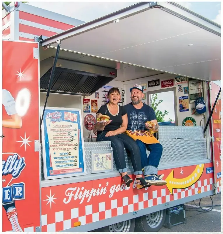Dix-a-Billy Burger, burgertruck uit Antwerpen, te huur via Feestkarhuren.nl