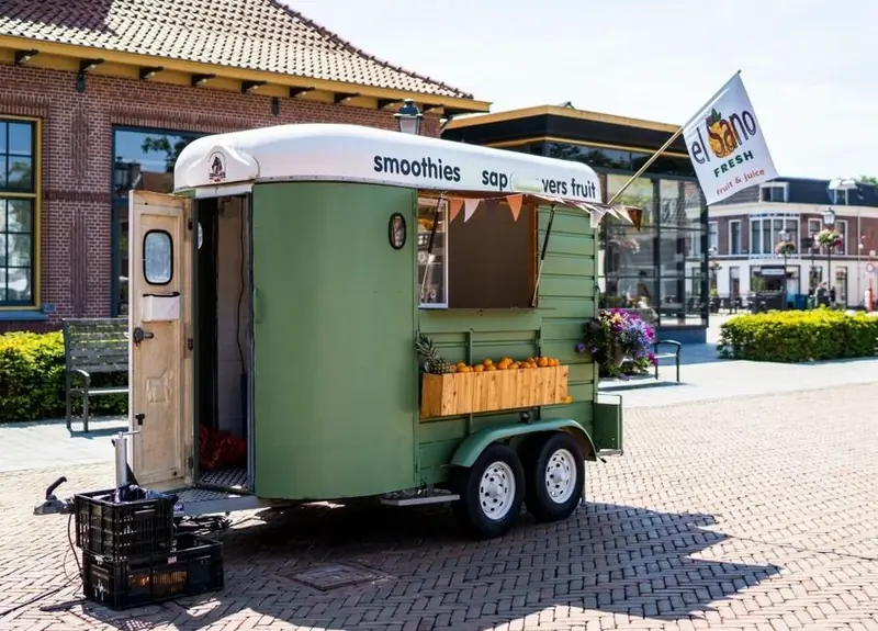 El-Sano, smoothiebar op wielen uit Gelderland, te huur via Feestkarhuren.nl