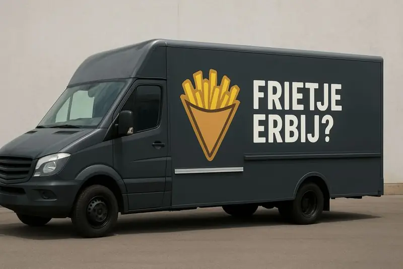 Frietje-erbij, frietfoodtruck uit Zuid-Holland, te huur via Feestkarhuren.nl