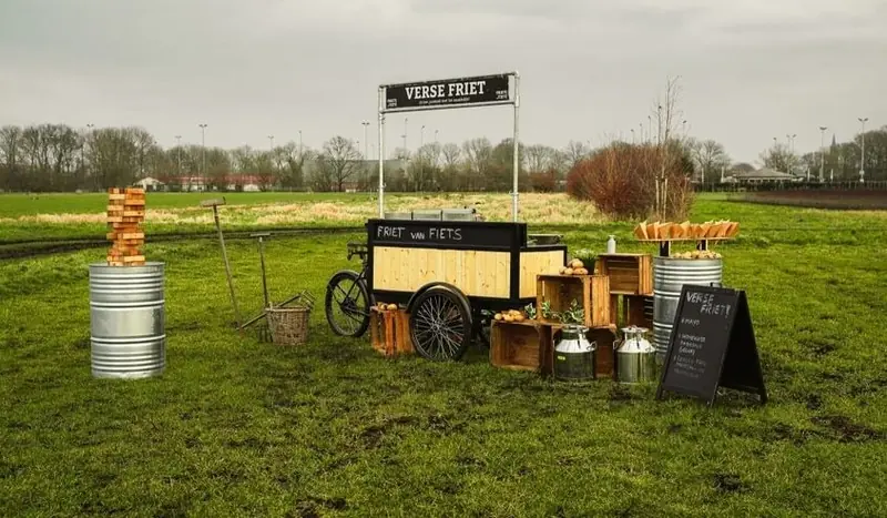 FrietvanFiets, frietfoodtruck uit Zuid-Holland, te huur via Feestkarhuren.nl