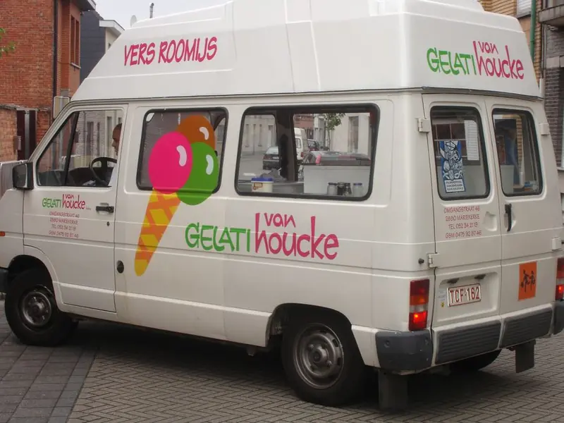 Gelati Van Houcke, ijsfoodtruck uit Antwerpen, te huur via Feestkarhuren.nl