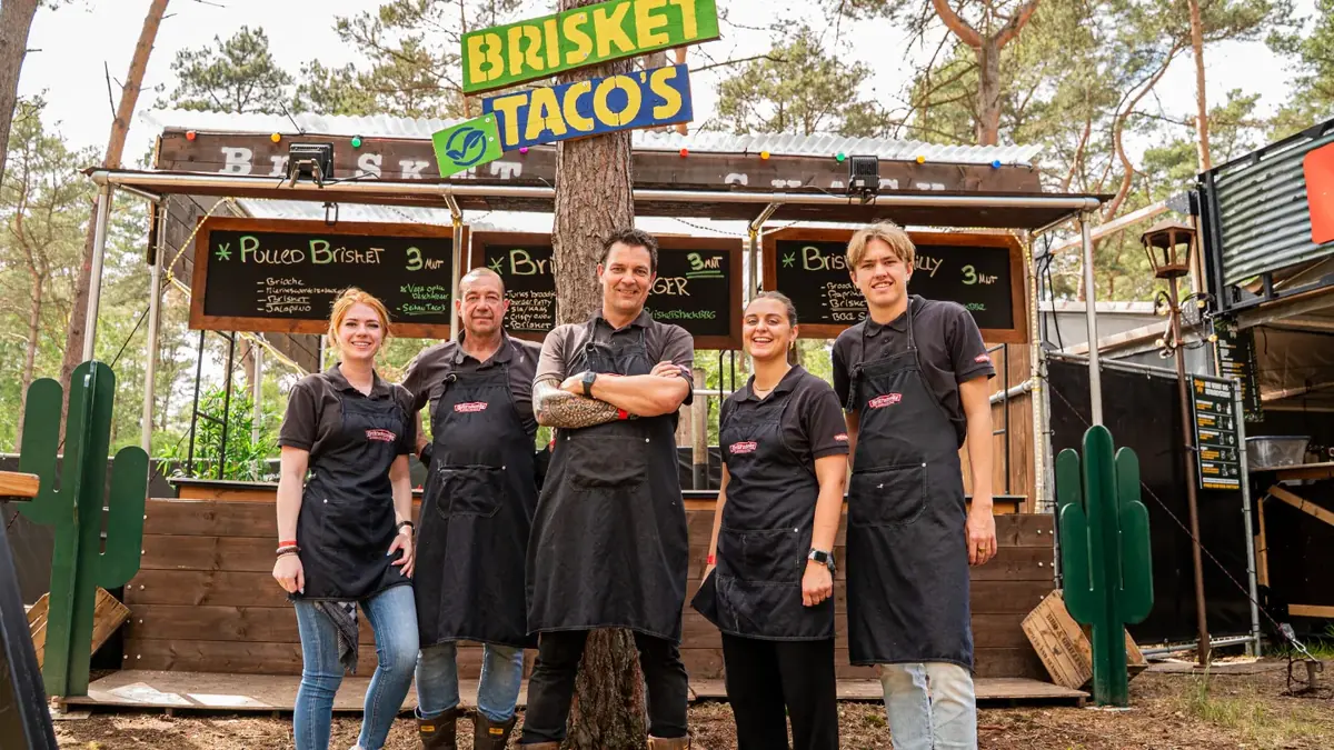 Het team bij de Brisket Shack