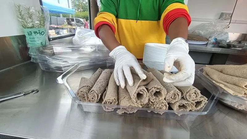 Mecho Ethiopian Food, vegan foodtruck uit Vlaams-Brabant, te huur via Feestkarhuren.nl
