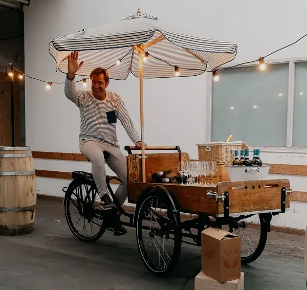 De wijnbakfiets van Mobiele Wijn