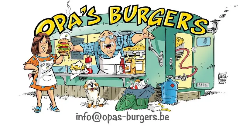 Opa's burgers en fritten, burgertruck uit Limburg (NL), te huur via Feestkarhuren.nl