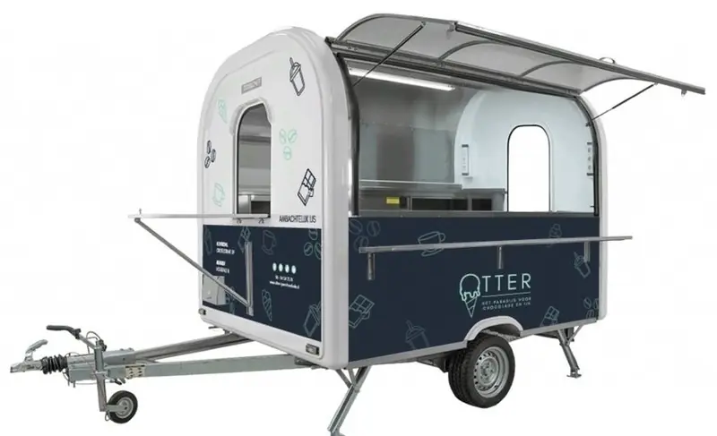 Otter ijs en chocolade, ijsfoodtruck uit Overijssel, te huur via Feestkarhuren.nl