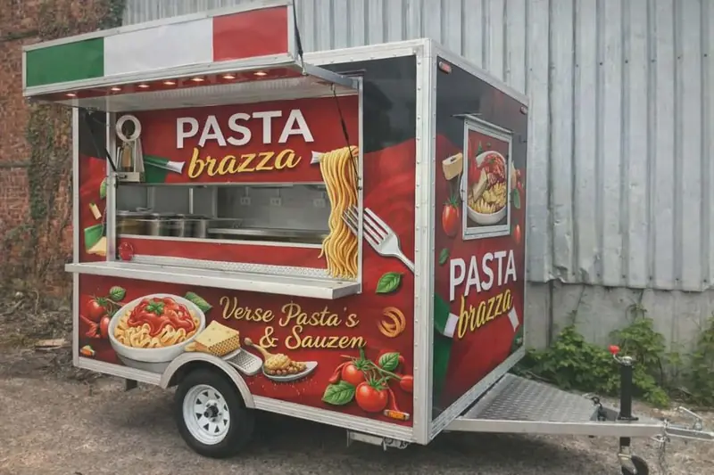Pasta Bella, pastafoodtruck uit Zeeland, te huur via Feestkarhuren.nl
