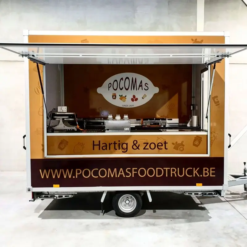 Pocomas, ijsfoodtruck uit Limburg (NL), te huur via Feestkarhuren.nl