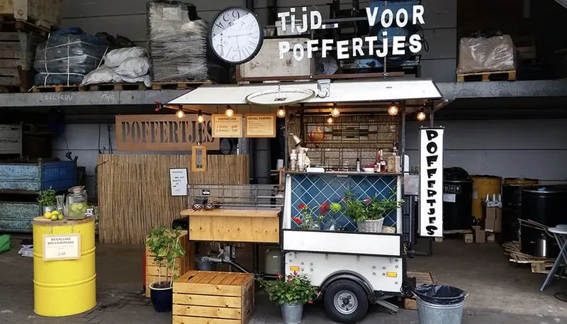 POFFERDORY Tijd, foodtruck voor zoete lekkernijen, te huur via Feestkarhuren.nl