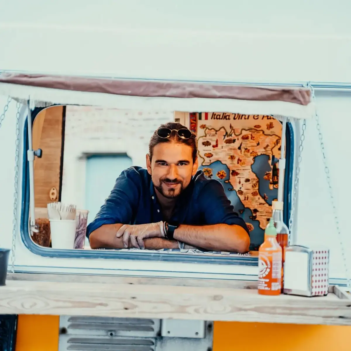 Jarne in de foodtruck