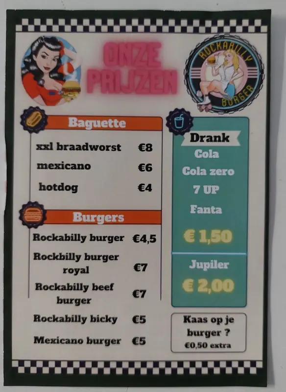 Rockabilly burger, burgertruck uit Limburg (NL), te huur via Feestkarhuren.nl
