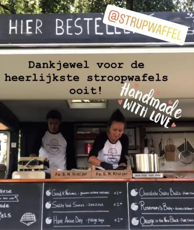 Strupwaffel, streetfoodtruck uit Gelderland, te huur via Feestkarhuren.nl
