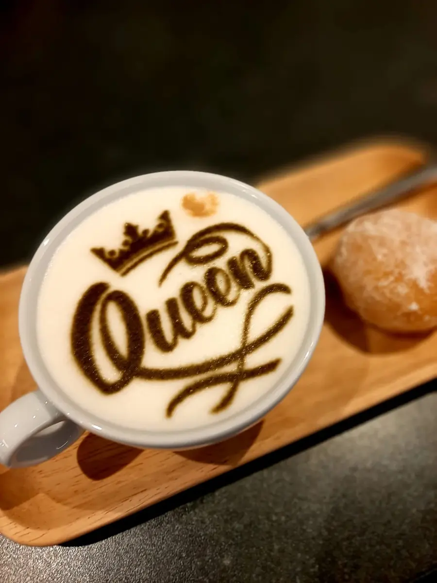 Cappuccino met opdruk