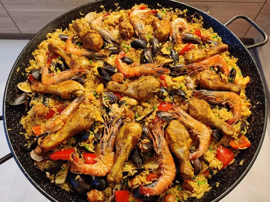 Paella met gambas