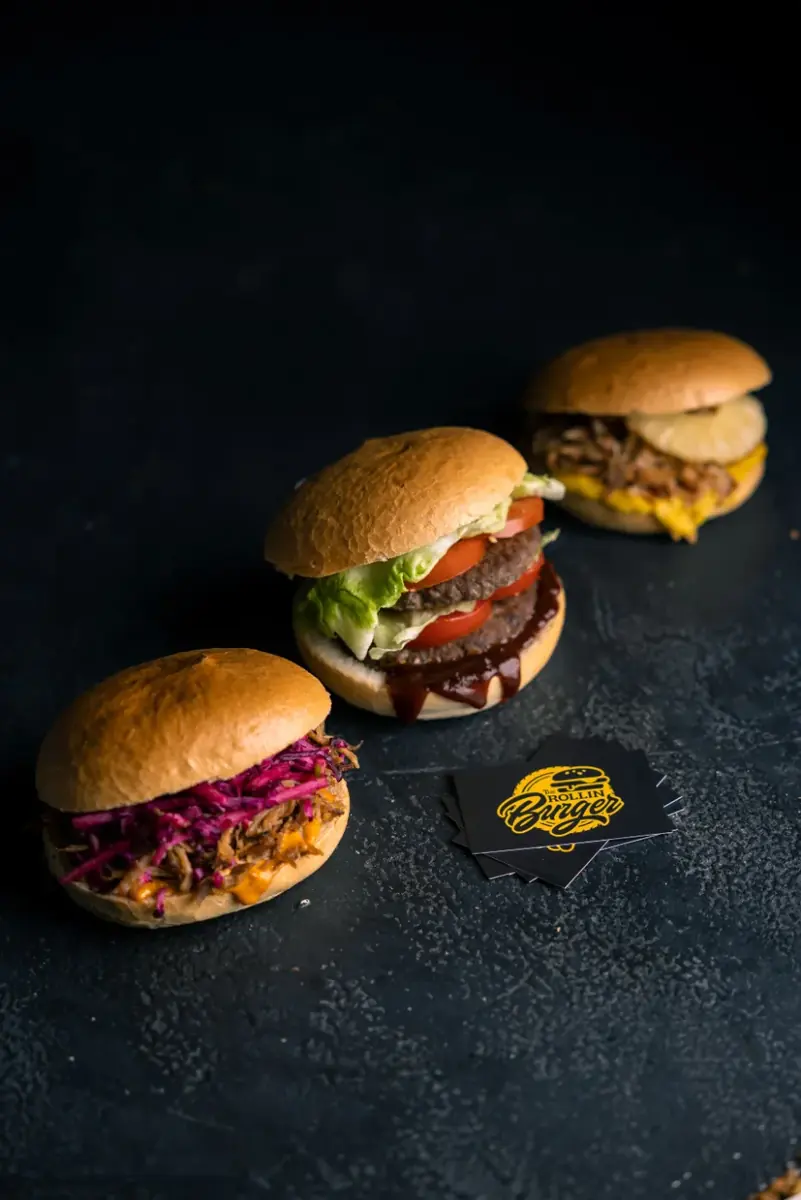 Twee burgers van The Rollin'Burger