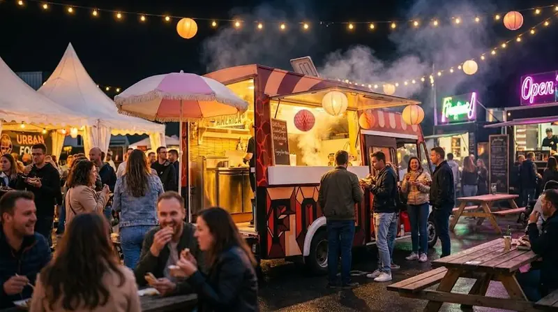 Urban Foodtruck Bedford, foodtruck met wereldkeuken uit Antwerpen, te huur via Feestkarhuren.nl