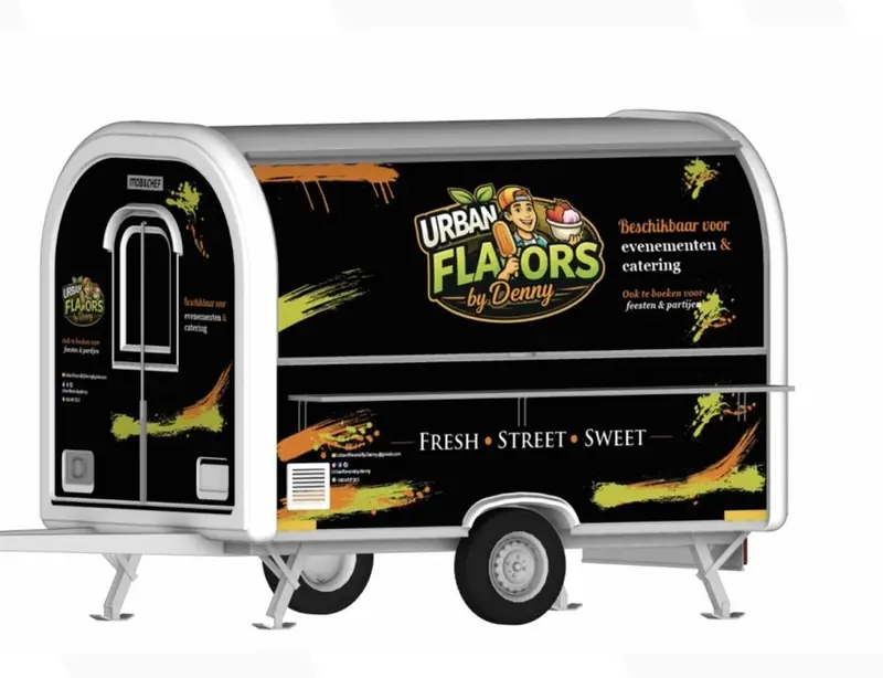 Urbanflavorsbydenny, ijsfoodtruck uit Noord-Brabant, te huur via Feestkarhuren.nl