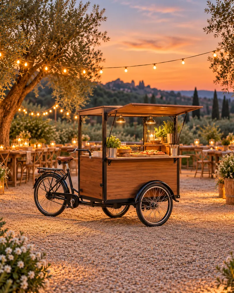 Foodtruck met foodbike
