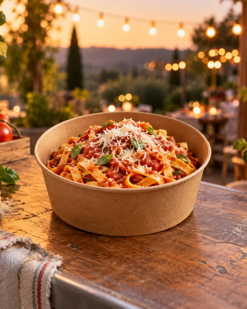 Foodtruck met pasta
