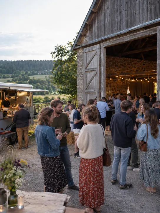 Feest in een Ardense schuur, Luxemburg
