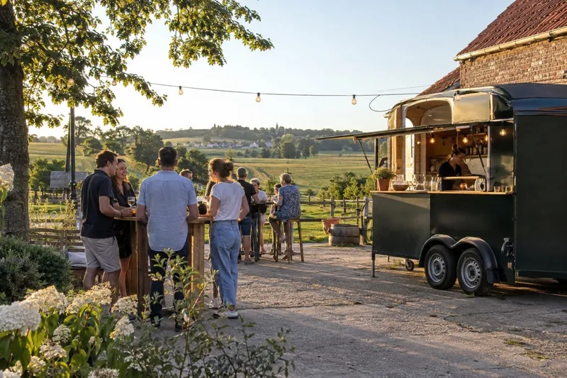Tapwagen bij de hoeves in het Pajottenland, Vlaams-Brabant