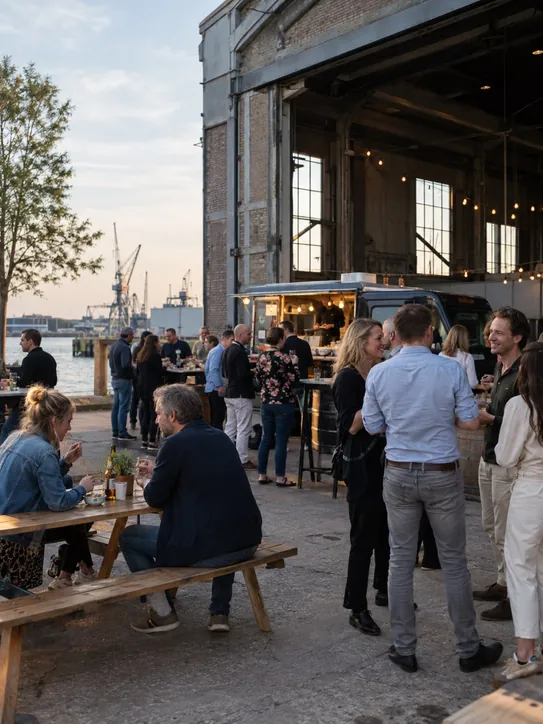Bedrijfsfeest in een oude loods, Zuid-Holland